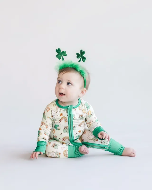 Bamboo Zip Romper | St. Patrick’s