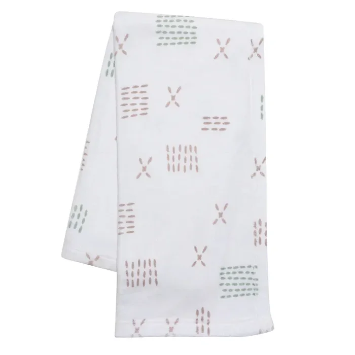 Bedtime Originals Farmyard Friends Soft White Fleece Baby Blanket
