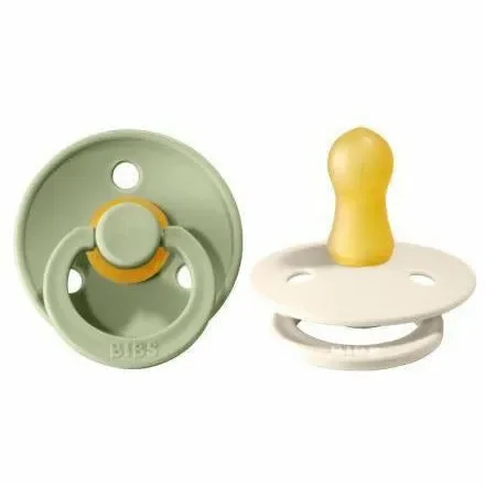 BIBS USA- Natural Rubber Pacifier 2 Pack – Sage/Ivory