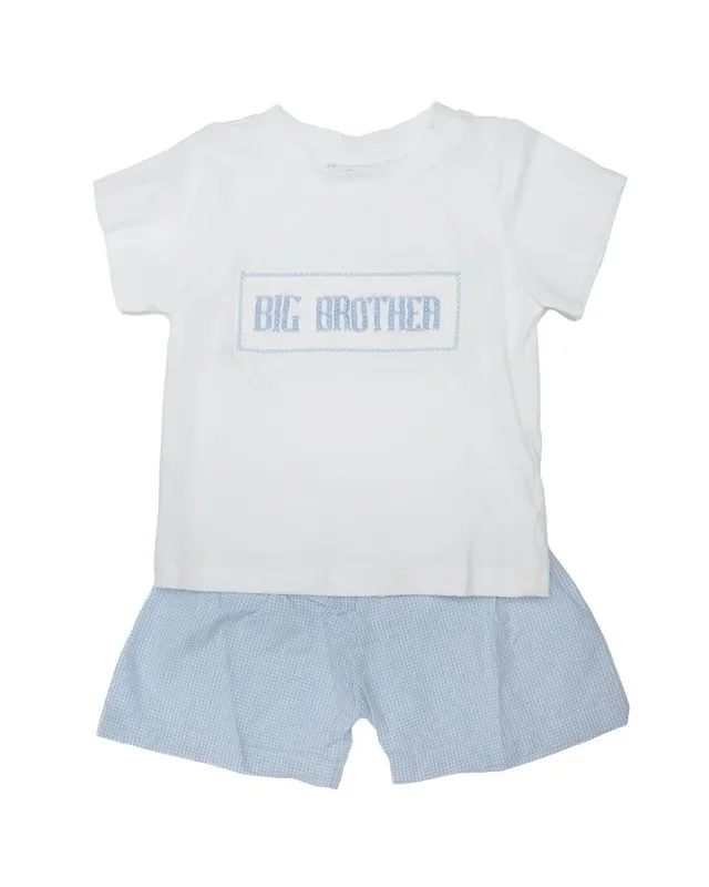 Big Brother – Blue Gingham Robert Shorts Set