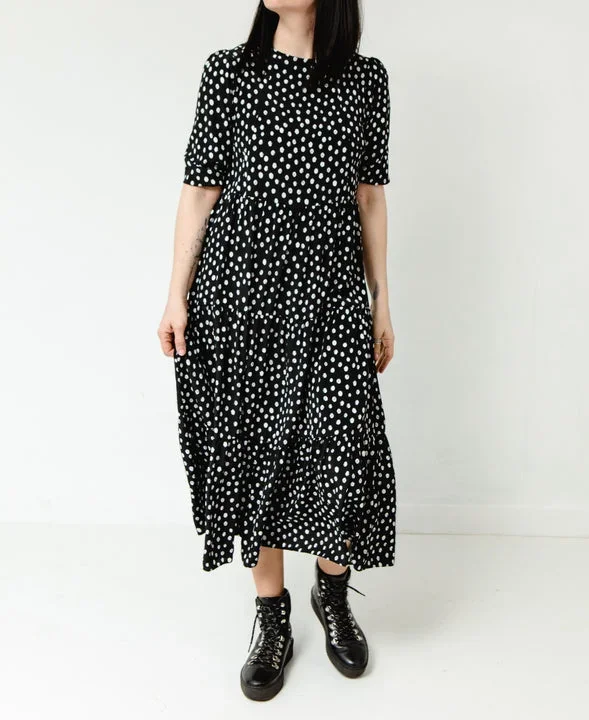 Black Mono Spot Dress