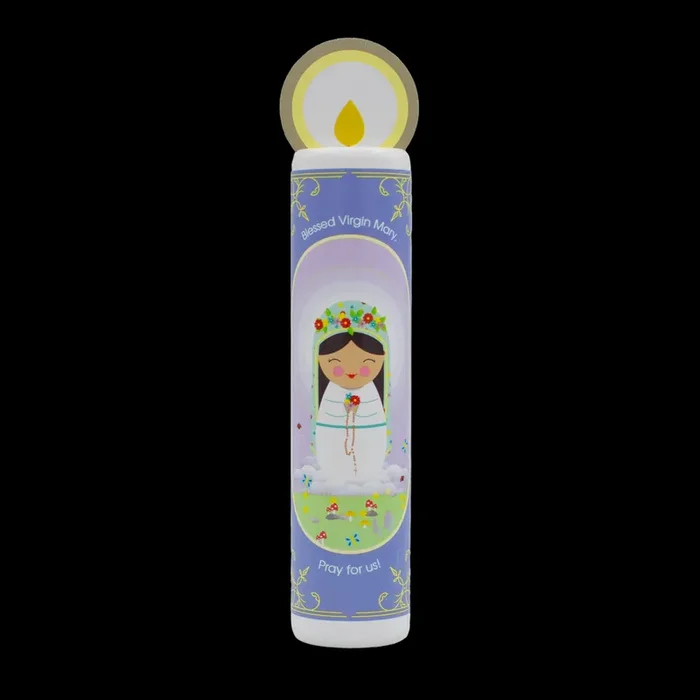 Blessed Virgin Mary (The Memorare) Wooden Prayer Candle
