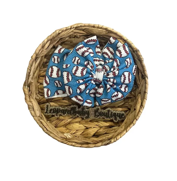 Blue Baseball Messy Wrap