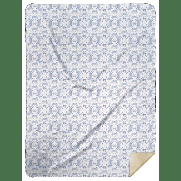 Blue Crab 60×80 Premium Mink Sherpa Blanket