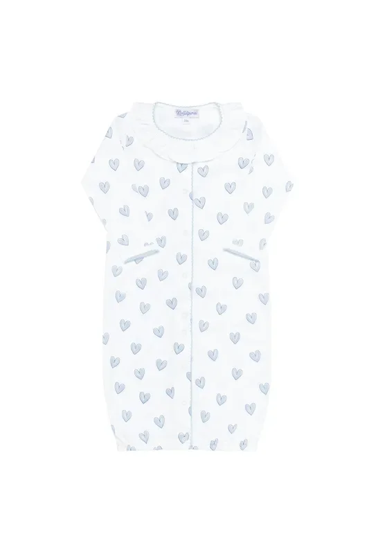 Blue Heart Print Converter Gown