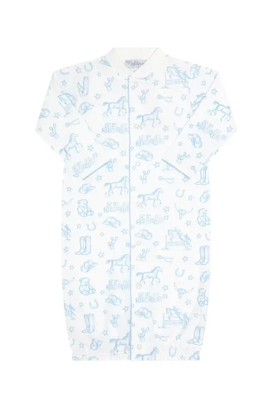 Blue Lone Star Toile Converter Gown