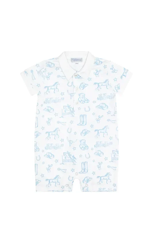 Blue Lone Star Toile romper