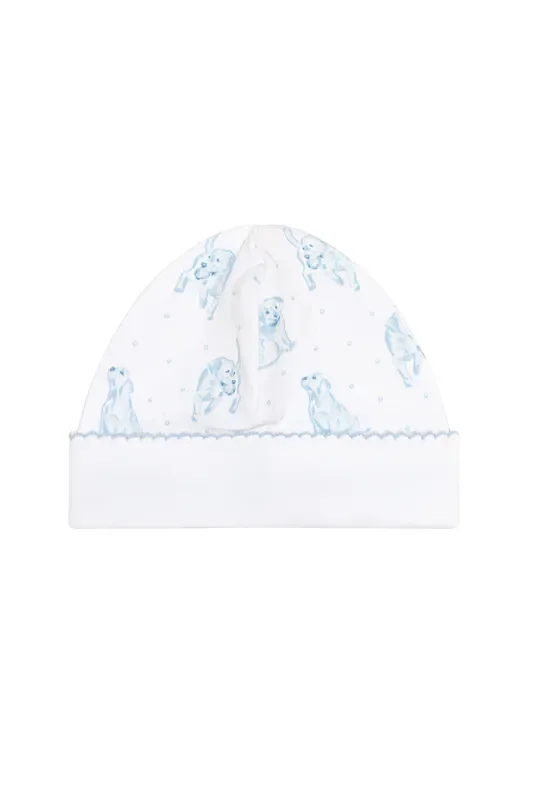 Blue Puppy Love Print Hat