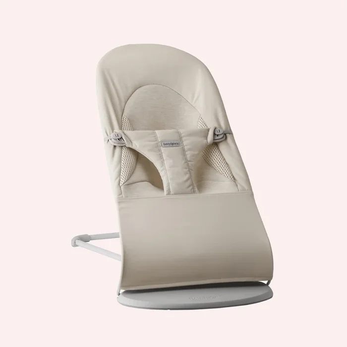 Bouncer Balance Soft Woven/Jersey Tri-Fabric – Light Beige