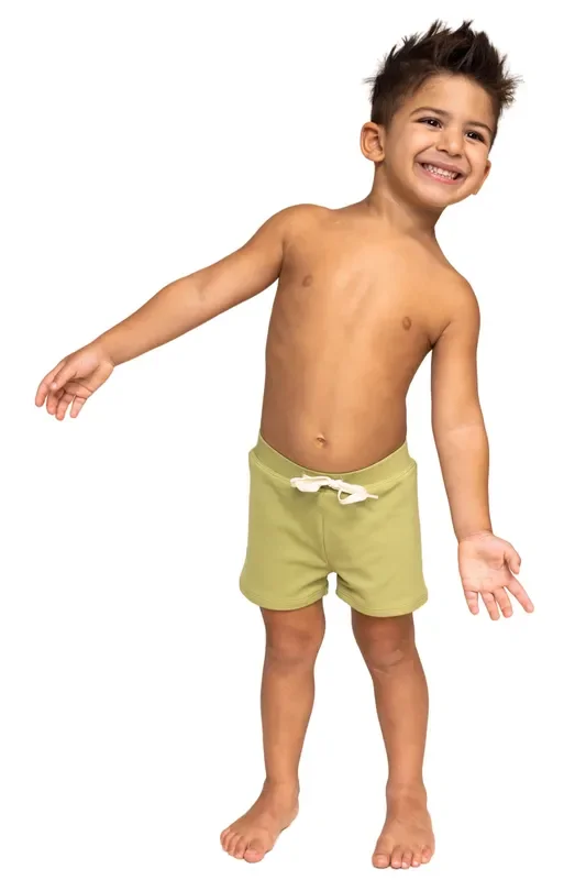 Boy’s Euro Short | Green Ribbed