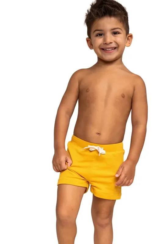 Boy’s Euro Short | Yellow Ribbed