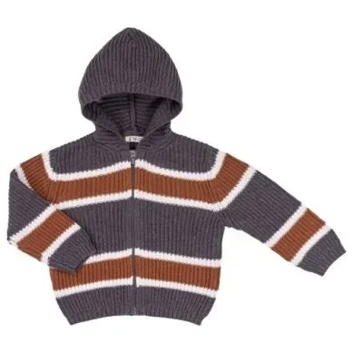 BOY KNIT HOODED CARDIGAN