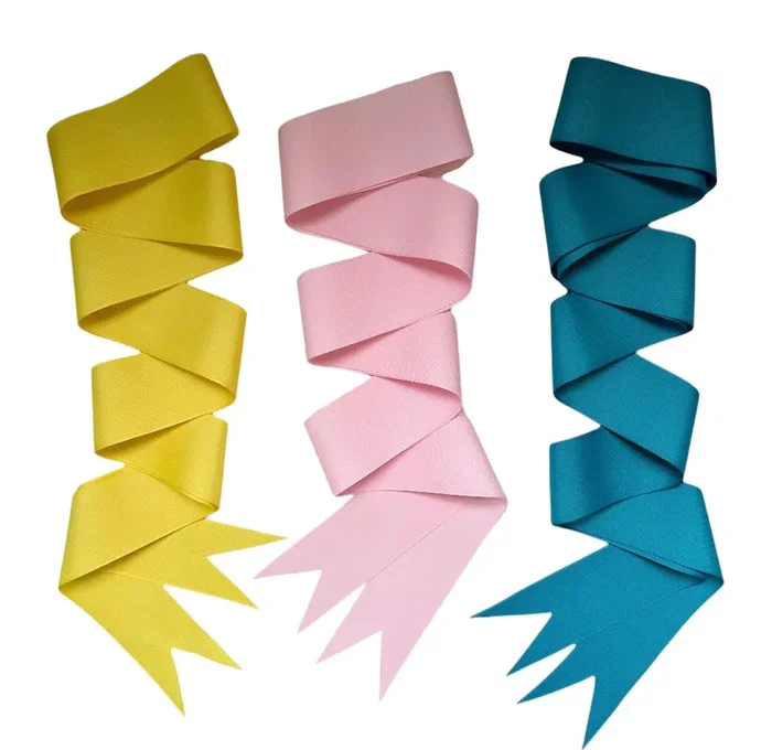 Bright Blue, Pink & Yellow Grosgrain Ribbon Pack – Long