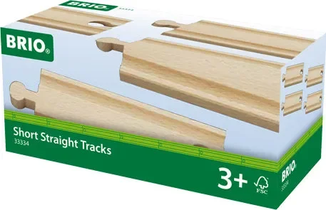 BRIO Short Straight Tracks- Set of 4