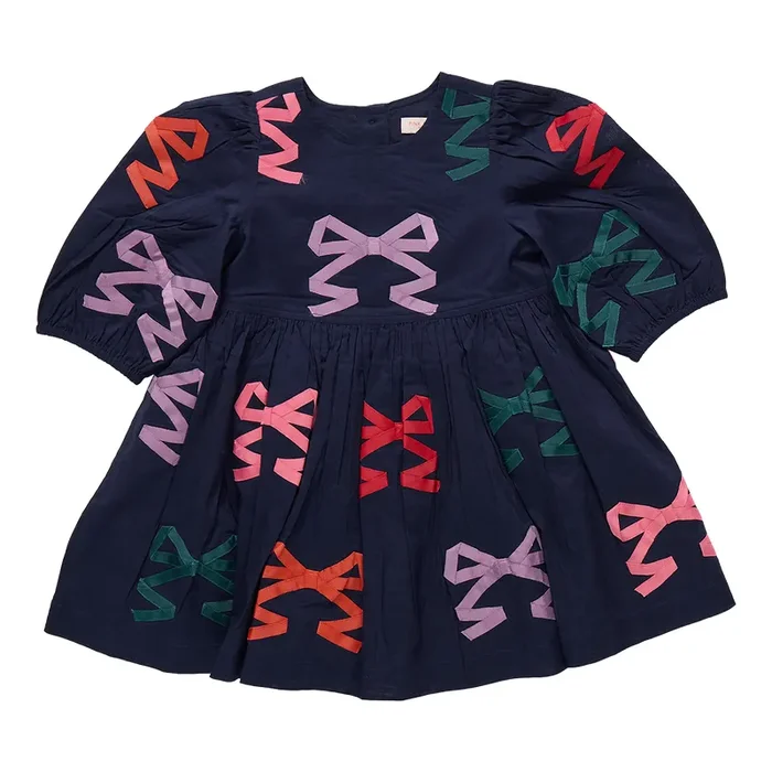 Brooke Dress | Multi Bow Applique