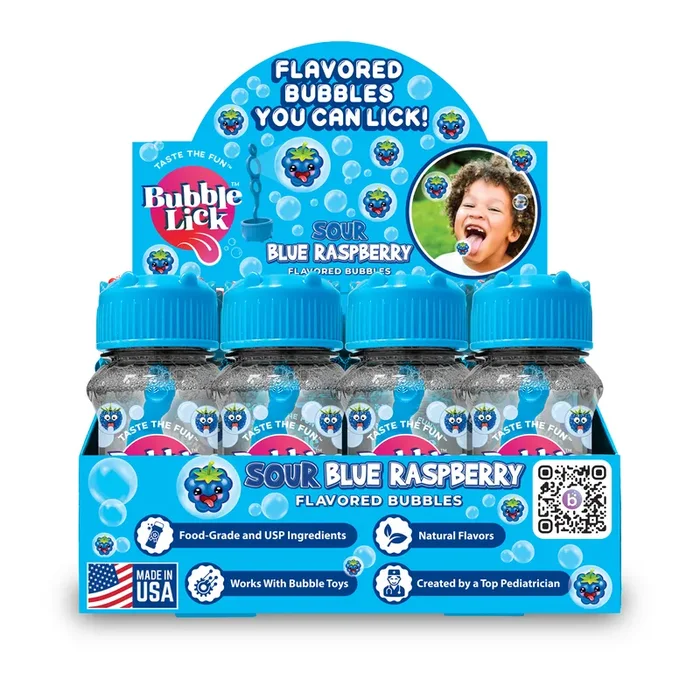 BubbleLick™ Sour Blue Raspberry Bubbles