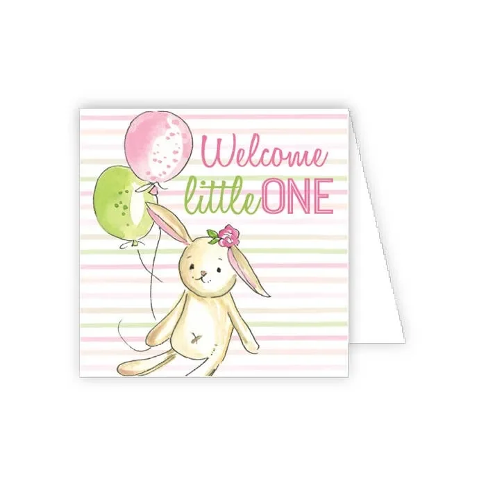 Bunny with Pink Bow Enclosure Card