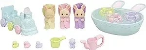 Calico Critters Triplet Bath Time