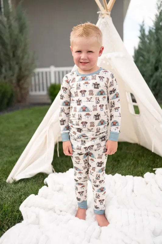 Camp Paws (long Sleeve Pj) – Blue