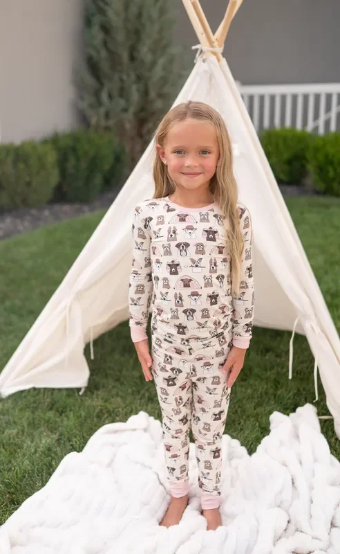 Camp Paws (long Sleeve Pj) – Pink