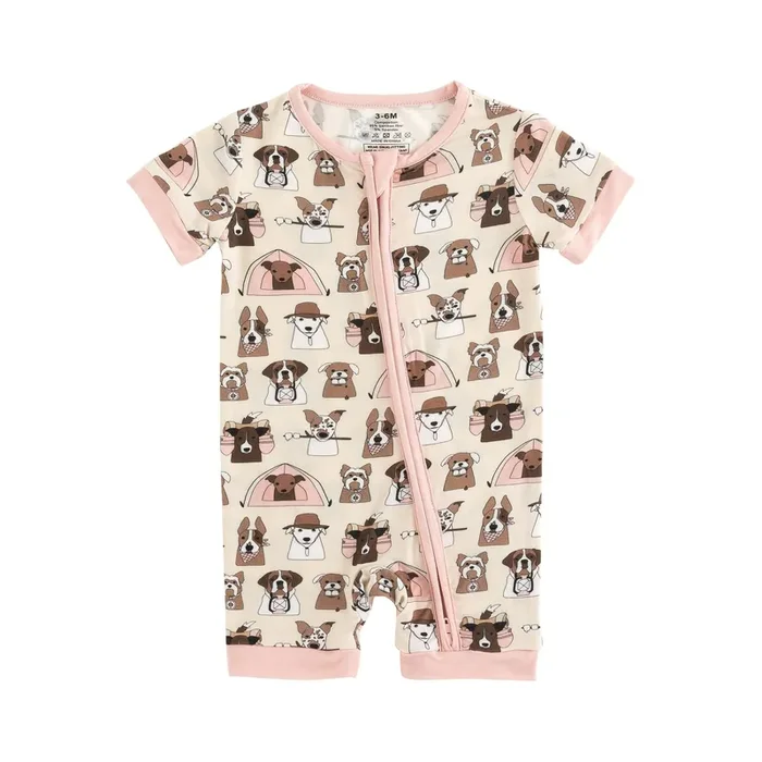 Camp Paws (romper) – Pink