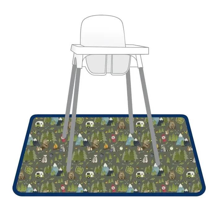 Camping Bears Splash Mat – A Waterproof Catch-all For Highchair Spills And More!