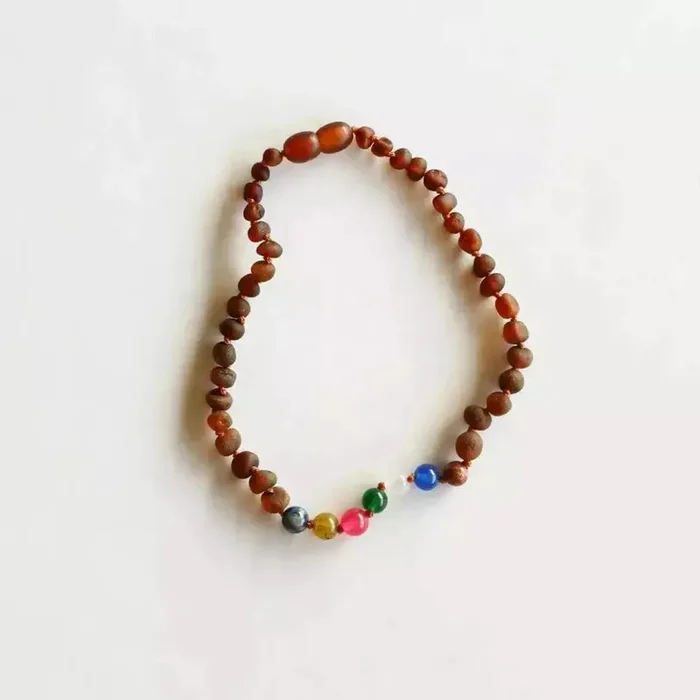 Canyonleaf Kids Raw Cognac Amber + Vintage Style Necklace