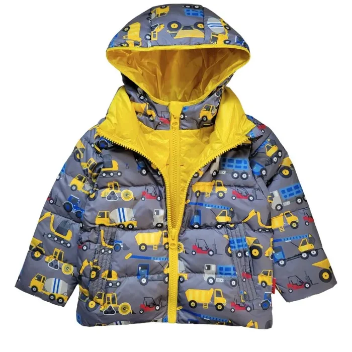 Car Seat Coat | The Road Coat Down – Construction Print