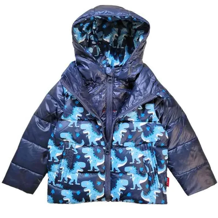 Car Seat Coat | The Road Coat Down – Navy Raptor Print