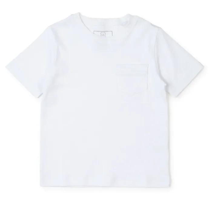 Charles Men’s Shortsleeve Pocket T-shirt – White