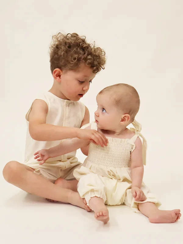 Charlotte Romper in Creme