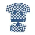 Checker Moody Blue Crew Neck Jogger Set
