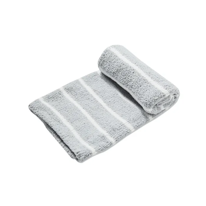 Chenille Blanket – Grey / Ivory