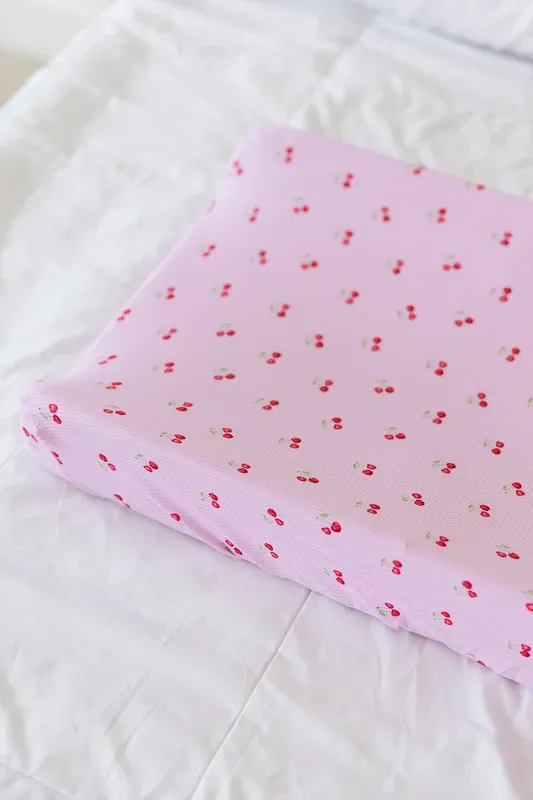Cherry (ribbed) – Changing Pad Cover