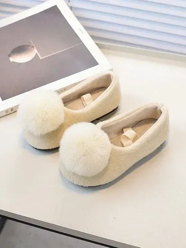 Chic Pom Pom Cozy Ballet Flats