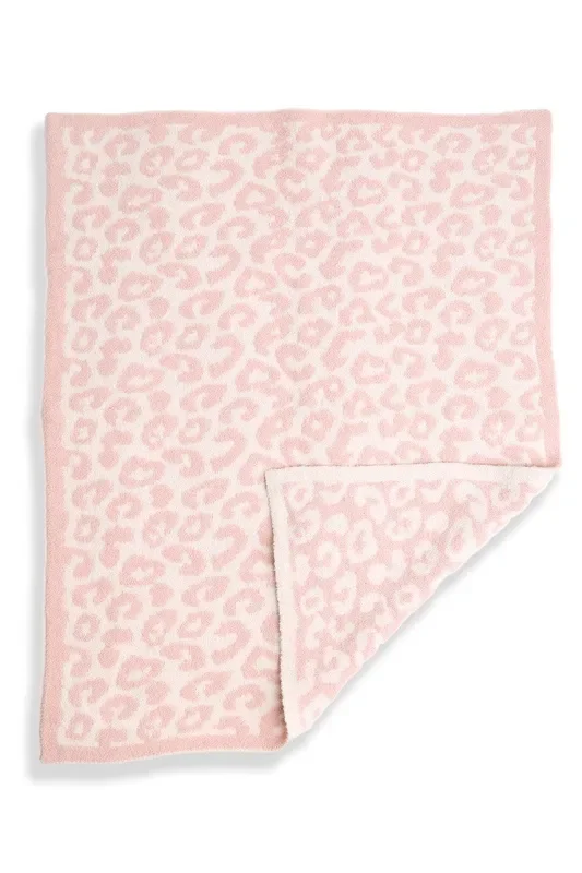 Child Throw Blanket | Pink Leopard