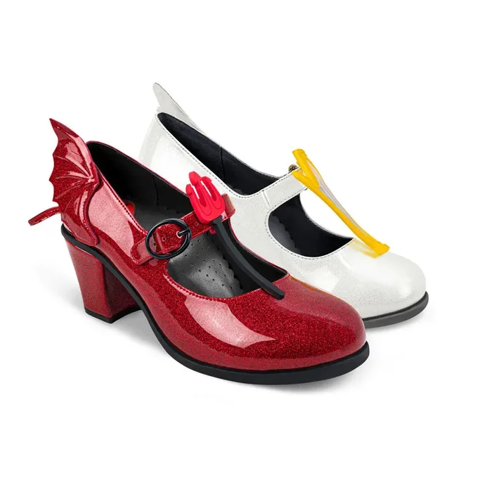 Chocolaticas® Mid Heels Angel & Demon Women’s Mary Jane Pump