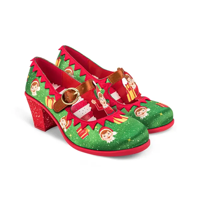 Chocolaticas® Mid Heels Elf Women’s Mary Jane Pump