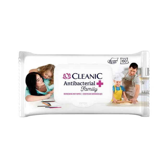 Cleanic Anti-Bacterial Refresh Family Wipes Pieces