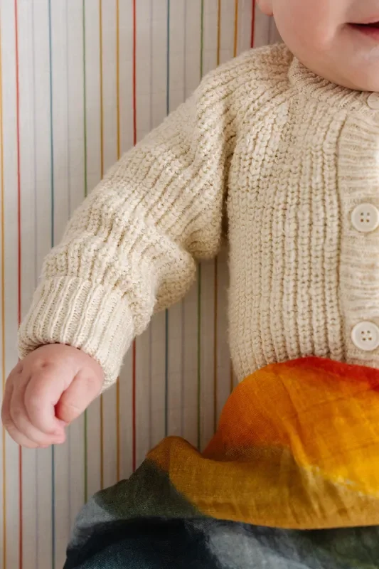 Clementine Kids Rainbow Stripe Crib Sheet