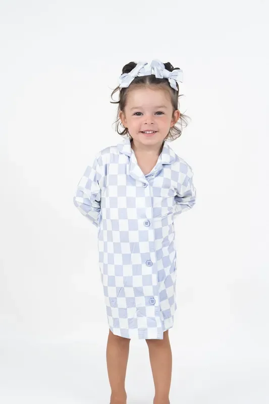 Cloudy Checkers Girl’s Dream Gown