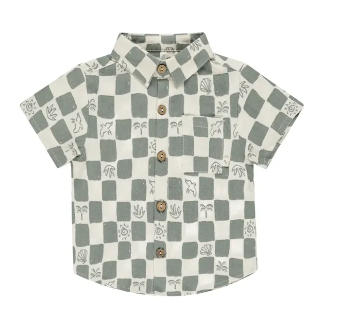 Collared Short Sleeve Shirt | Coastal Check