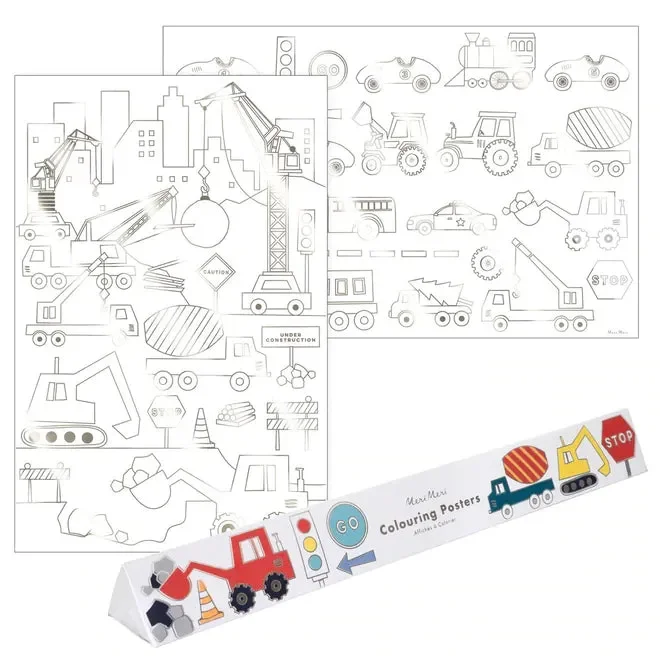 Construction Coloring Posters (x 2)