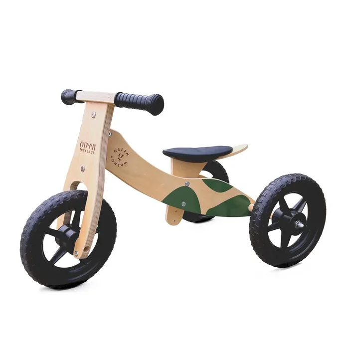 Convertible Wooden Balance Bike – Trike (2 In 1)
