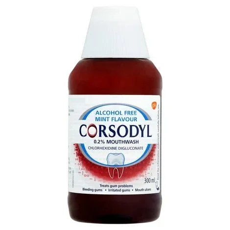 CORSODYL MOUTHWASH MINT AL/FREE 300ML