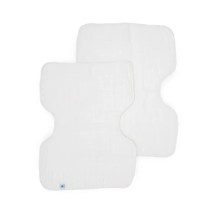 Cotton Muslin Burp Cloth 2 Pack – White