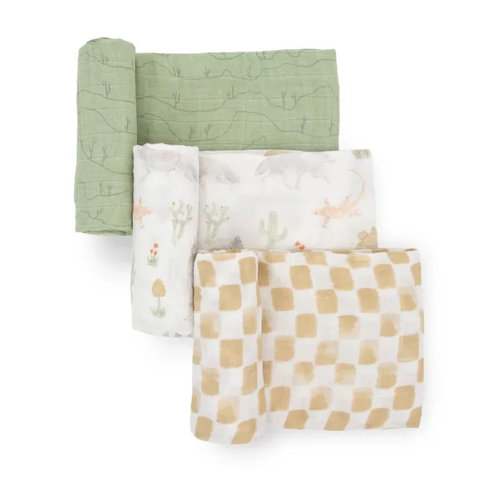 Cotton Muslin Swaddle Blanket 3 Pack – Desert Night