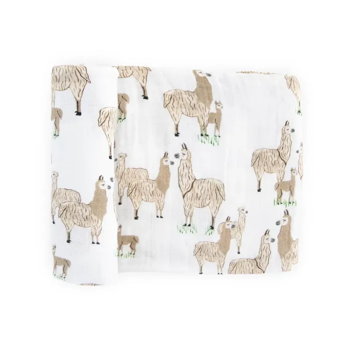 Cotton Muslin Swaddle Blanket – Llama Llama