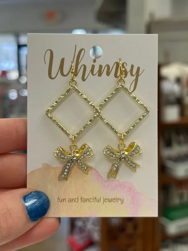 Courtney Gold Bow Earrings