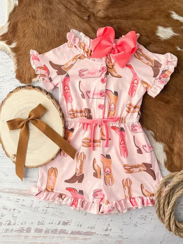 Cowgirl Boots Romper: FINAL SALE